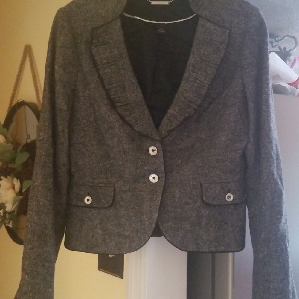 WHBM gray blazer size 10